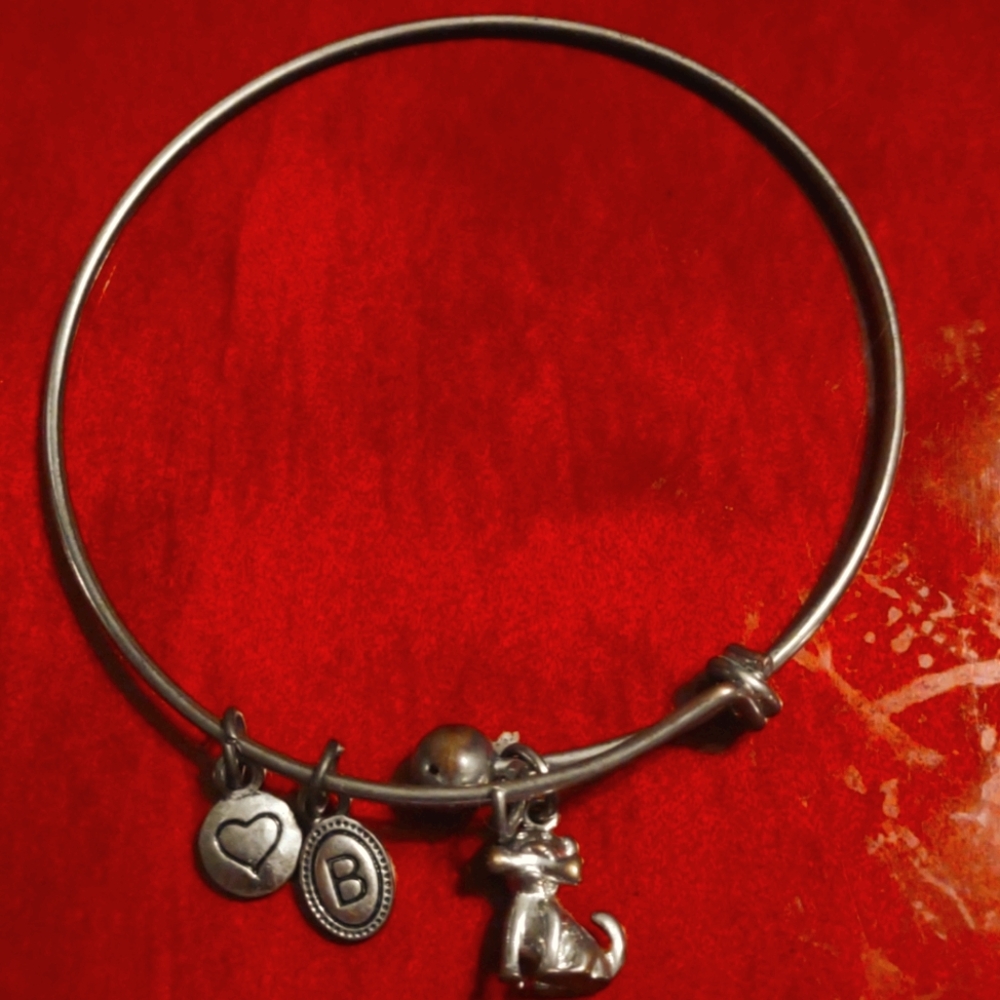 Alex and Ani Dog/initial B Bracelet